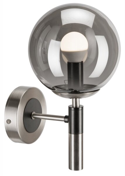Applique ROLLO 1xE14/5W/230V cromo opaco/fumé