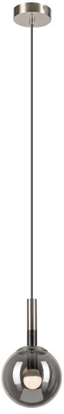 Lampadario a sospensione con filo ROLLO 1xE14/5W/230V cromo opaco/fumé