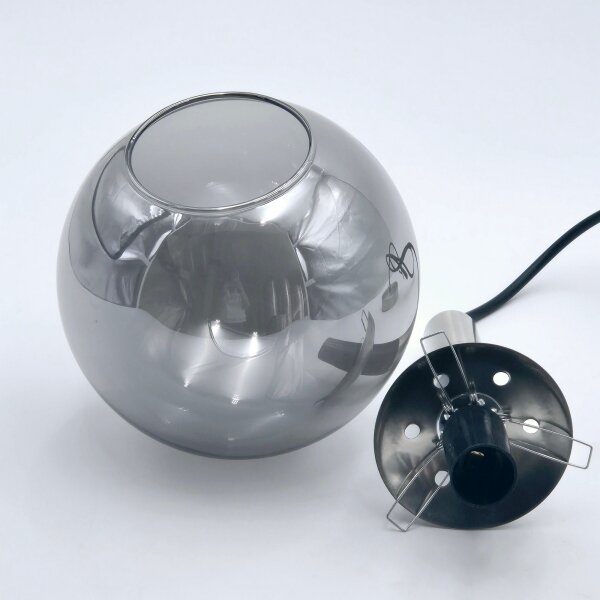 Lampadario a sospensione con filo ROLLO 1xE14/5W/230V cromo opaco/fumé