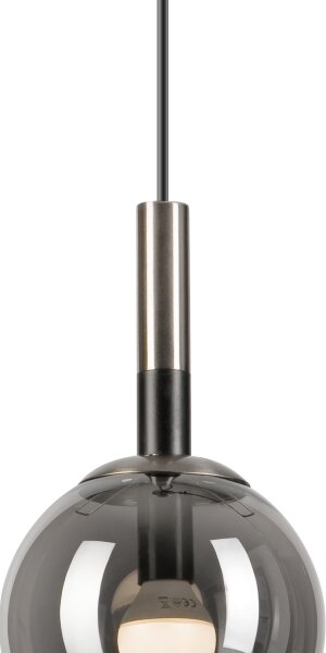 Lampadario a sospensione con filo ROLLO 1xE14/5W/230V cromo opaco/fumé