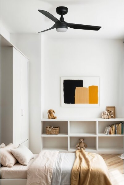 FARO 33822WT-1TW-Ventilatore da soffitto dimmerabile a LED MINI PUNTS LED/10W/230V nero diametro 90cm WT+TC