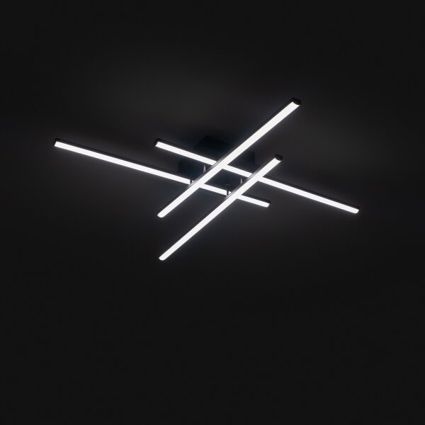 Brilagi - Plafoniera a LED STRIPES LED/37W/230V nera