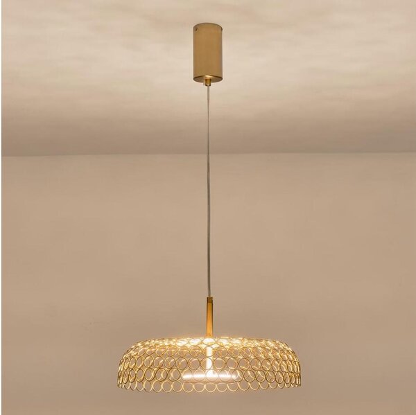 Lampadario LED a sospensione con filo LED/10W/230V 3000K oro diametro 35 cm