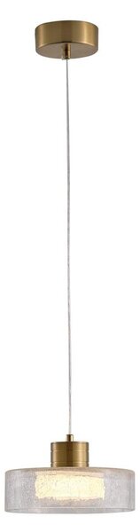 Lampadario LED a sospensione con filo LED/8W/230V 3000K oro/limpido pr. 20 cm
