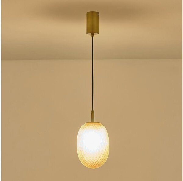 Lampadario a sospensione con filo 1xE14/25W/230V marrone pr. 15 cm