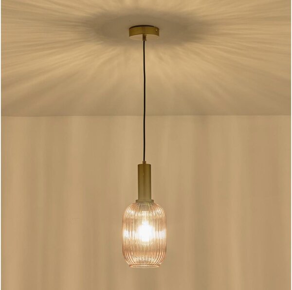 Lampadario a sospensione con filo 1xE27/15W/230V marrone pr. 13 cm