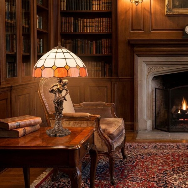 Brilagi - Lampada da tavolo in vetro Tiffany SIENNA 1xE27/60W/230V