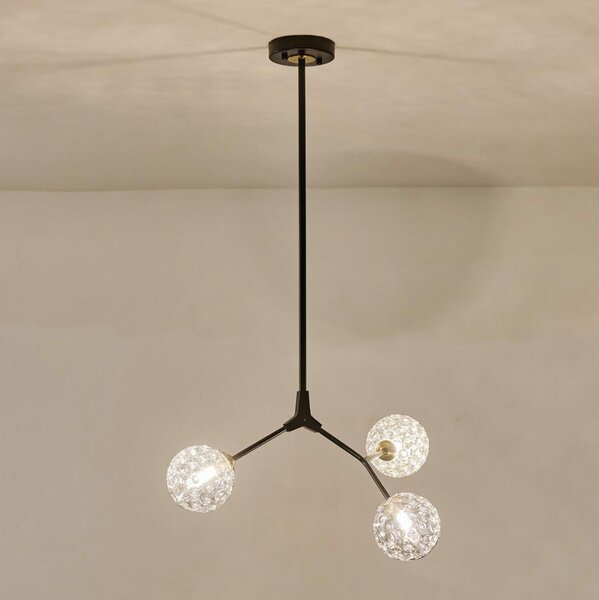 Lampadario a sospensione con supporto rigido 3xG9/15W/230V grigio
