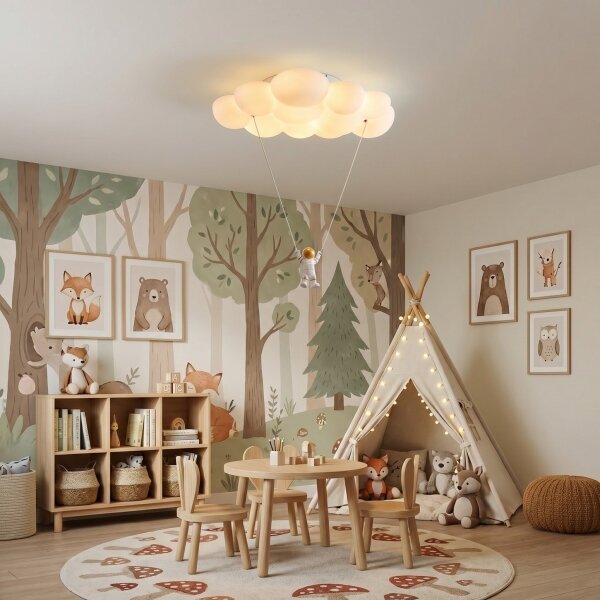Brilagi - Plafoniera per bambini a LED ASTRO LED/77W/230V bianca