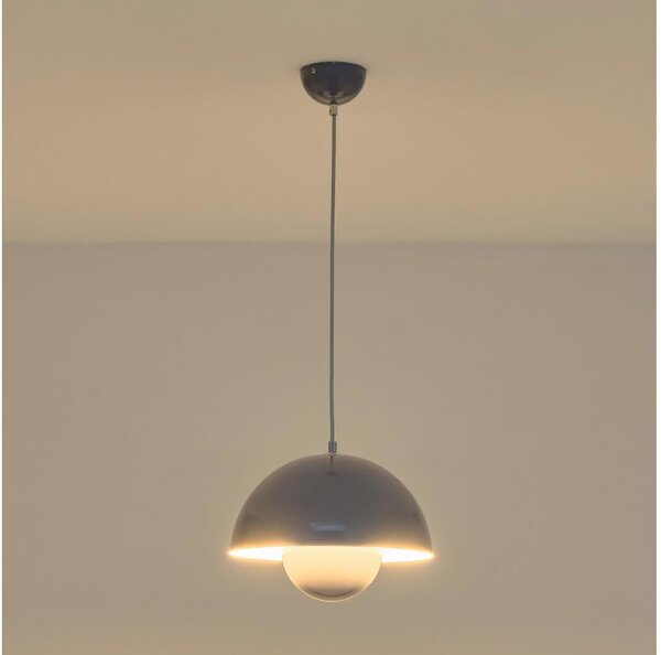 Lampadario a sospensione su cavo JARDEN 1xE27/15W/230V grigio