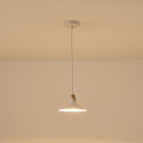Lampadario a sospensione con filo 1xE27/15W/230V bianco