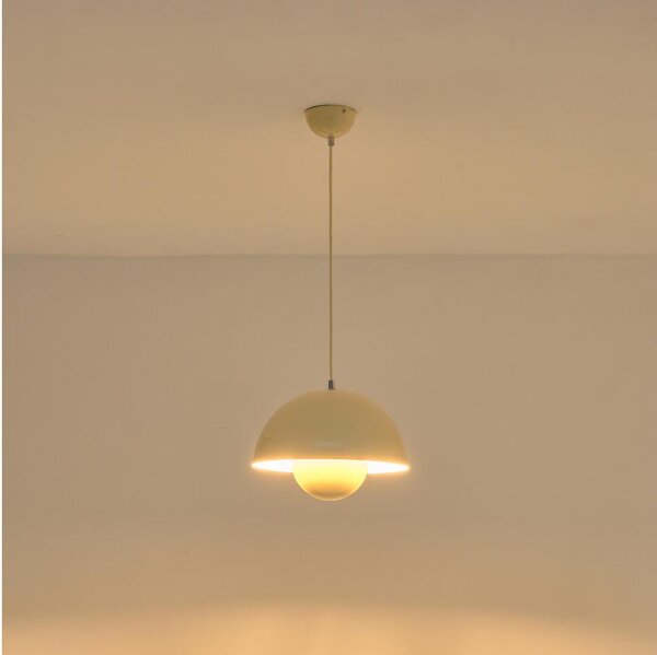 Lampadario a sospensione con filo 1xE27/15W/230V color crema