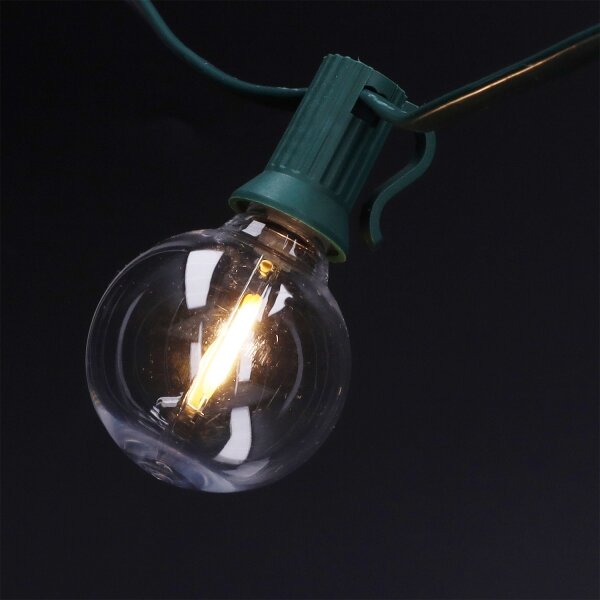 Brilagi -LED Ghirlanda decorativa da esterno 25xE12 20m verde IP44 bianco caldo