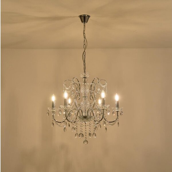 Lampadario a sospensione con catena 6xE14/15W/230V