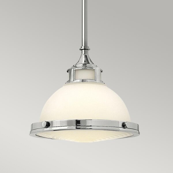 Hinkley HK-AMELIA-P-S-CM - Lampadario a sospensione con supporto rigido AMELIA 1xE27/60W/230V cromo lucido