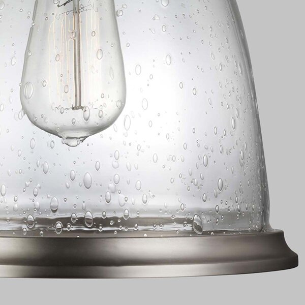 Feiss FE-HOBSON-P-M-SN - Lampadario a sospensione con supporto rigido HOBSON 1xE27/60W/230V argento