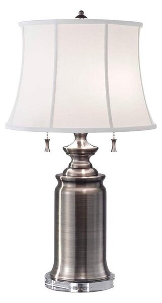 Feiss FE-STATEROOM-TL-AN - Lampada da tavolo STATEROOM 2xE27/60W/230V argento