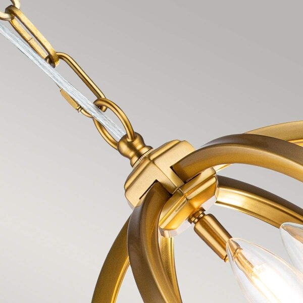 Feiss FE-CORINNE-3P-S-BB - Lampadario a sospensione con catena CORINNE 3xE14/60W/230V