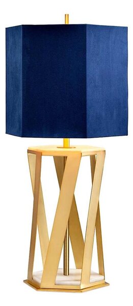 Elstead APOLLO-TL - Lampada da tavolo APOLLO 1xE27/60W/230V oro/blu
