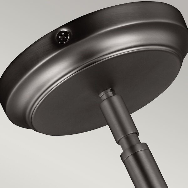 Feiss FE-HOBSON-P-M-SN - Lampadario a sospensione con supporto rigido HOBSON 1xE27/60W/230V argento