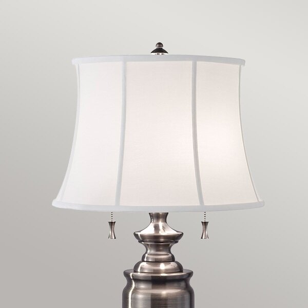 Feiss FE-STATEROOM-TL-AN - Lampada da tavolo STATEROOM 2xE27/60W/230V argento