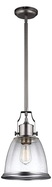 Feiss FE-HOBSON-P-M-SN - Lampadario a sospensione con supporto rigido HOBSON 1xE27/60W/230V argento