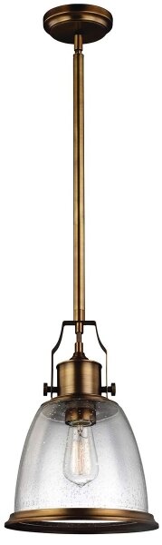 Feiss FE-HOBSON-P-M-AB - Lampadario a sospensione con supporto rigido HOBSON 1xE27/60W/230V bronzo