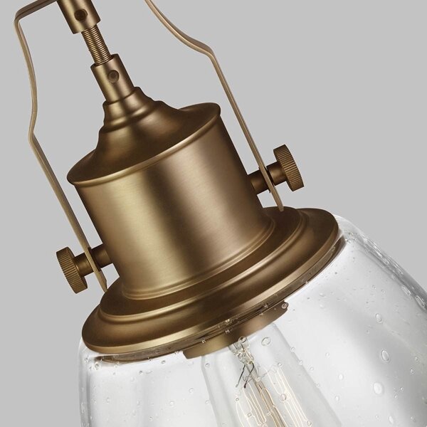 Feiss FE-HOBSON-P-M-AB - Lampadario a sospensione con supporto rigido HOBSON 1xE27/60W/230V bronzo