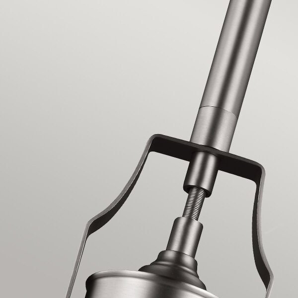 Feiss FE-HOBSON-P-M-SN - Lampadario a sospensione con supporto rigido HOBSON 1xE27/60W/230V argento