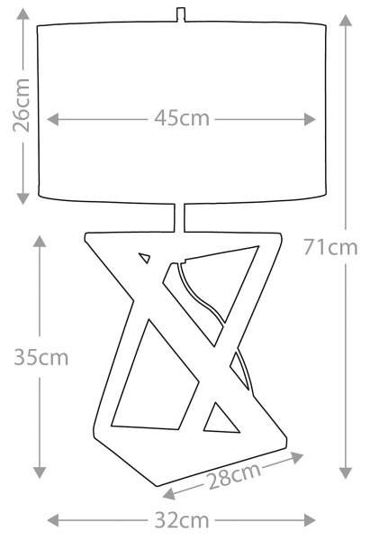 Elstead AEGEUS-TL - Lampada da tavolo AEGEUS 1xE27/60W/230V