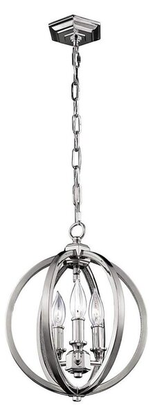 Feiss FE-CORINNE-3P-S - Lampadario a sospensione con catena CORINNE 3xE14/60W/230V