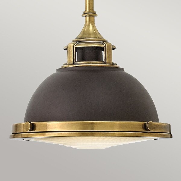Hinkley HK-AMELIA-P-S-RB - Lampadario a sospensione con supporto rigido AMELIA 1xE27/60W/230V ottone