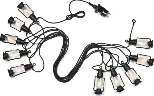 Catena luminosa decorativa da esterno GIRLANDA 10xLED 10m IP44 bianco caldo