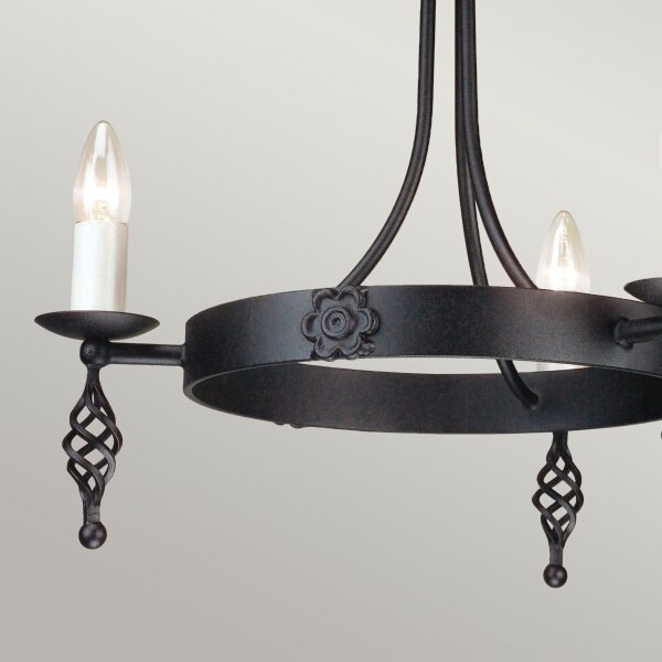 Elstead BY3-BLACK - Lampadario a sospensione con catena BELFRY 3xE14/60W/230V