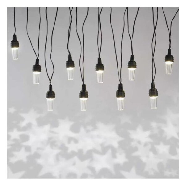 Catena luminosa LED per esterni, 10 LED / 9,5 m, IP44, bianco freddo