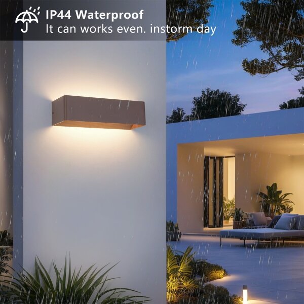 Brilagi - Lampada da parete per esterni LED DONNANI/12W/230V 30 cm marrone IP44