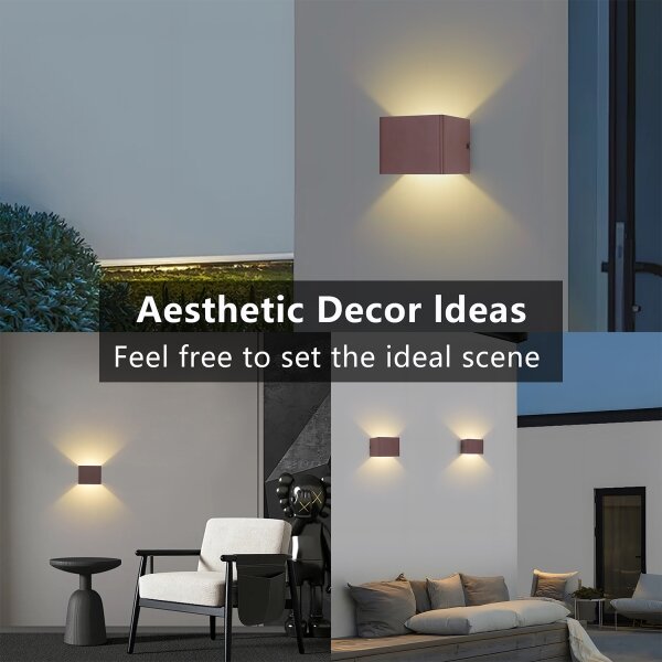 Brilagi - Applique LED da esterno DONNANI LED/5W/230V 10 cm marrone IP44