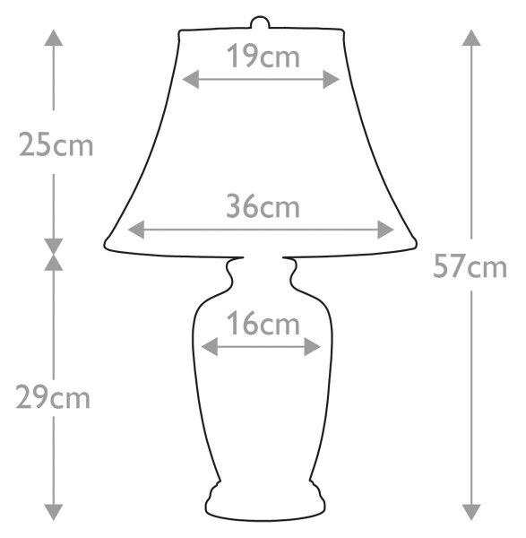 Elstead BLU-G-JAR-TL - Lampada da tavolo BLU GINGER JAR 1xE27/60W/230V