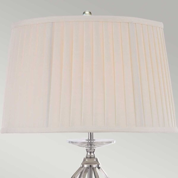 Elstead AG-TL-POL-NICKEL - Lampada da tavolo AEGEAN 1xE27/60W/230V cromo lucido