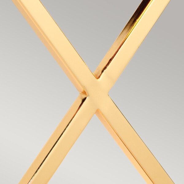 Elstead CROSS-TL-IVORY - Lampada da tavolo CROSS 1xE27/60W/230V oro/bianco