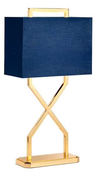 Elstead CROSS-TL - Lampada da tavolo CROSS 1xE27/60W/230V oro/blu