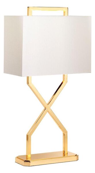 Elstead CROSS-TL-IVORY - Lampada da tavolo CROSS 1xE27/60W/230V oro/bianco