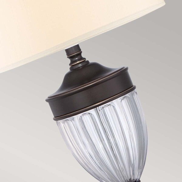 Quoizel QZ-DENNISON-PB - Lampada da tavolo DENNISON 1xE27/60W/230V bronzo