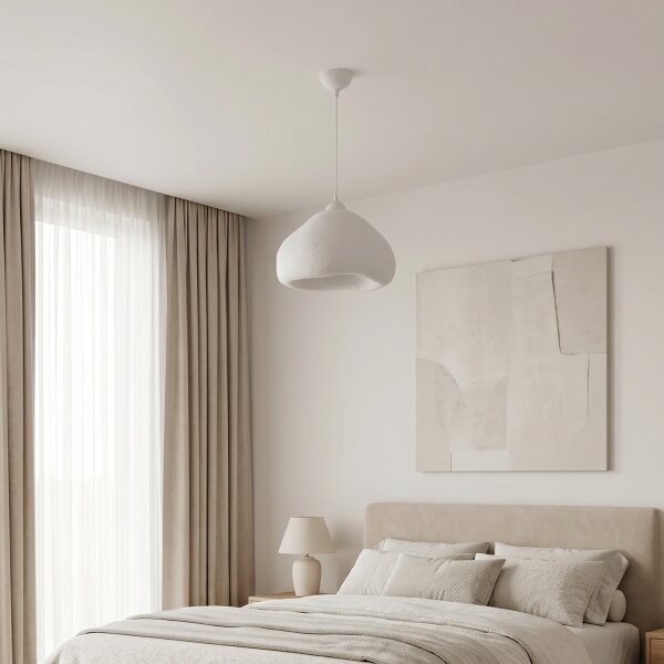 Brilagi - Lampada a sospensione su cavo WABI SABI 1xE27/40W/230V diam. 32 cm bianca