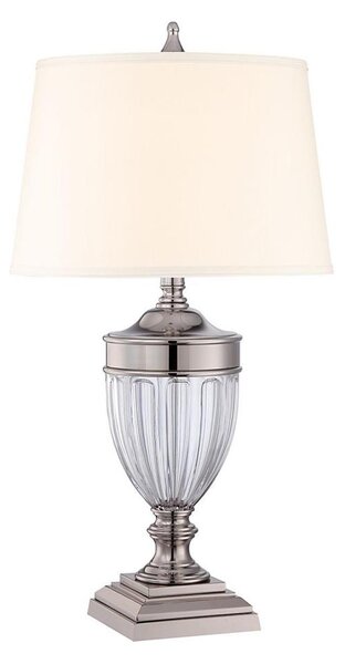Quoizel QZ-DENNISON-PN - Lampada da tavolo DENNISON 1xE27/60W/230V cromo lucido