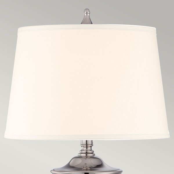 Quoizel QZ-DENNISON-PN - Lampada da tavolo DENNISON 1xE27/60W/230V cromo lucido