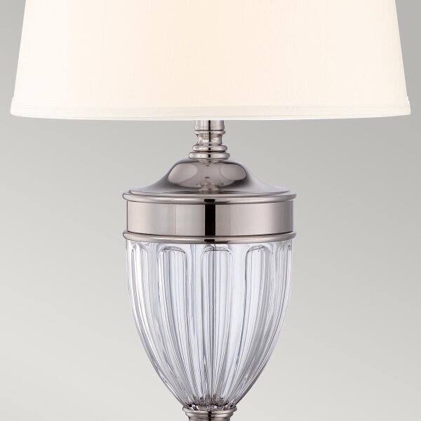 Quoizel QZ-DENNISON-PN - Lampada da tavolo DENNISON 1xE27/60W/230V cromo lucido