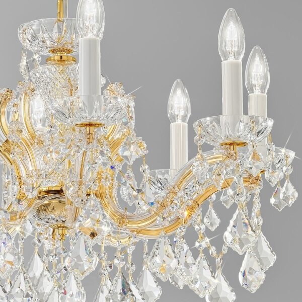 Kolarz 3149.88.3.KoT - Lampadario di cristallo MARIA LOUISE 8xE14/40W/230V 24K oro