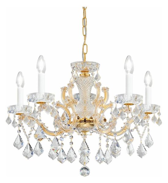 Kolarz 3149.85.3.KoT - Lampadario di cristallo MARIA LOUISE 5xE14/40W/230V 24K oro