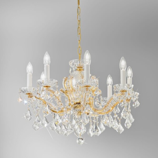 Kolarz 3149.88.3.KoT - Lampadario di cristallo MARIA LOUISE 8xE14/40W/230V 24K oro